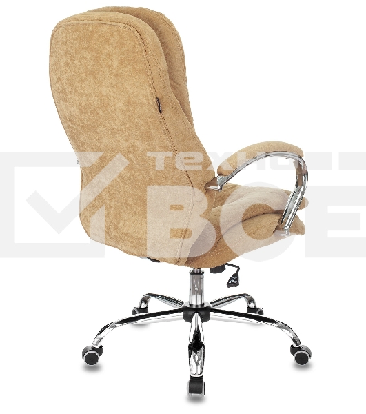 Кресло руководителя Бюрократ T-9950SL Fabric горчичный Velvet 73, крестовина металл хром
