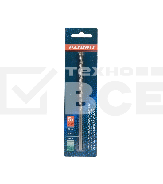 Сверло EDGE by PATRIOT по бетону 6*150 мм, 1 шт в блистере