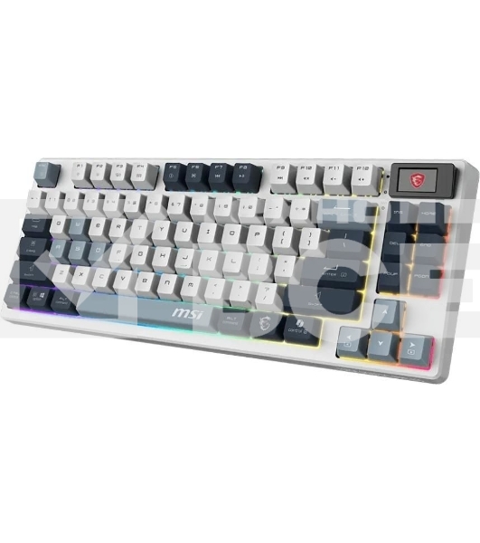 Клавиатура MSI FORGE GK600, USB, белый/синий