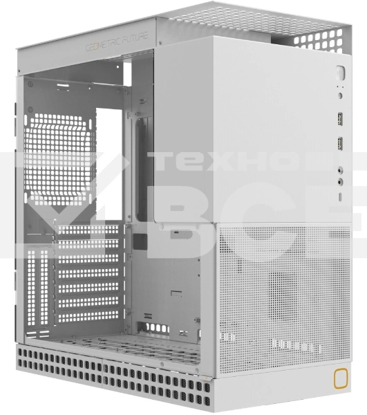 Компьютерный корпус без блока питания Geometric Future Model 4 King Arthur, Midi-Tower, TG, no fans, 2xUSB-A 3.0, 1xUSB 3.2 Type-C, E-ATX, ATX, mATX, mITX белый