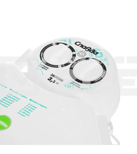 Стиральная машина Славда WS-35Е белая, загрузка вертикальная 3.5кг, класс: A+