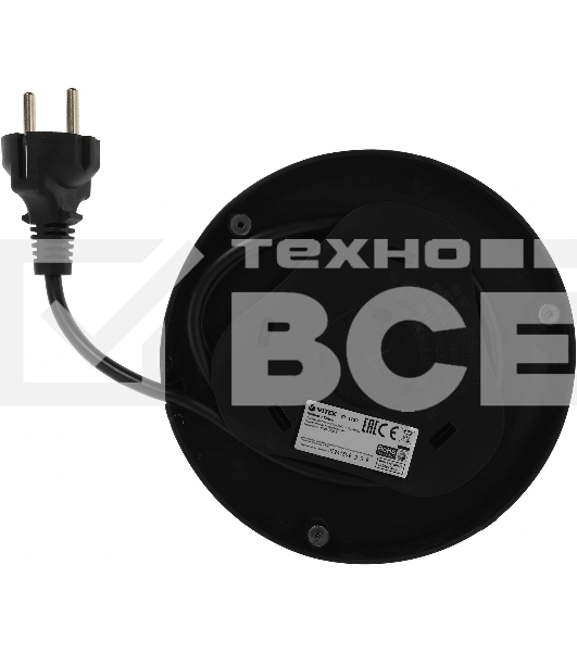 Чайник электрический Vitek VT-1137 1.7л. 2200Вт серебристый матовый корпус: металл