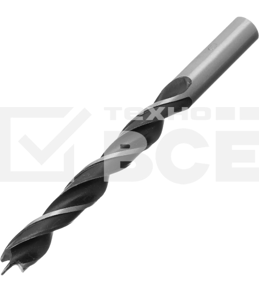 Сверло по дереву Сибртех, 10 мм, цилиндрический хвостовик