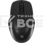 Мышь беспроводная Defender Feam MM-296 черный, 1600 dpi, радиоканал, USB, кнопки - 4, фото 1