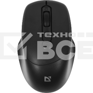 Мышь беспроводная Defender Feam MM-296 черный, 1600 dpi, радиоканал, USB, кнопки - 4
