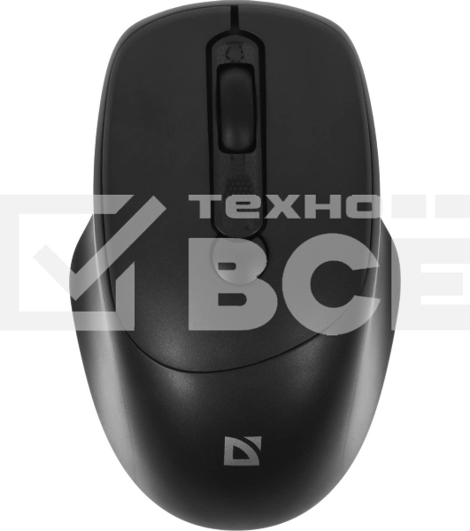 Мышь беспроводная Defender Feam MM-296 черный, 1600 dpi, радиоканал, USB, кнопки - 4