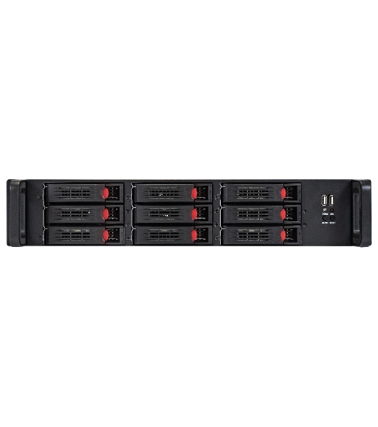 Серверная платформа ExeGate Pro 2U650-HS09 (RM 19', высота 2U, глубина 650, Redundant БП 2x1200W, 9xHotSwap, 2*USB)