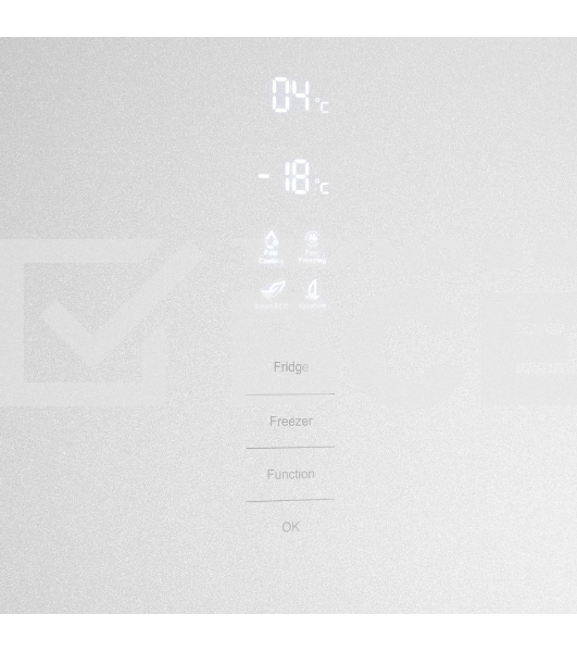 Холодильник Maunfeld MFF185NFW белый глянц. двухкамерный 211/104л морозилка снизу, No Frost