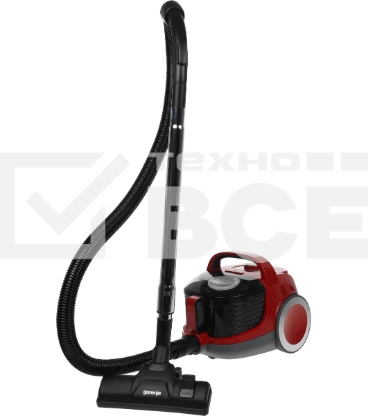 Пылесос Gorenje VC1901GACRCY черный/красный, 280/1900 Вт, уборка сухая, пылесборник контейнер 2.2 л