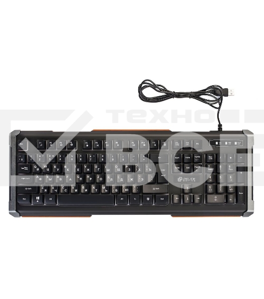 Клавиатура Oklick 717G проводная, USB, черный/серый