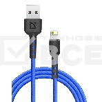 Кабель Defender F181, USB 2.0 (AM) - Apple Lightning (M), 1метр, 2.4А, нейлоновая оплетка, синий., фото3