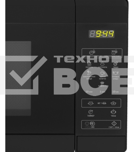 Микроволновая печь Sharp R2800RK черный, 20 л, 800 Вт, переключатели - сенсор