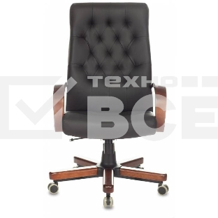 Кресло руководителя Бюрократ T-9928WALNUT/ECO черный, эко.кожа, крестовина металл/дерево