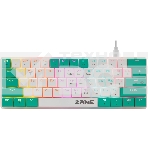 Механическая клавиатура Defender Zane GK-089 RU,бел/зелен,61кн,1.5м,LowRed_1, фото 1