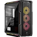 Корпус без блока питания Case Corsair iCUE LINK 5000T LX RGB, Midi-Tower, TG, 3x120мм RGB, 4xUSB-A 3.2, 1xUSB 3.2 Type-C, E-ATX, ATX, mATX, mITX Black, фото 1