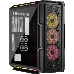 Корпус без блока питания Case Corsair iCUE LINK 5000T LX RGB, Midi-Tower, TG, 3x120мм RGB, 4xUSB-A 3.2, 1xUSB 3.2 Type-C, E-ATX, ATX, mATX, mITX Black