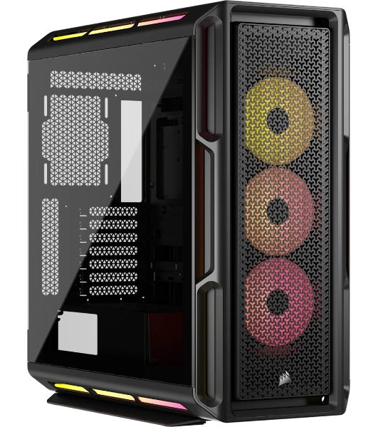 Корпус без блока питания Case Corsair iCUE LINK 5000T LX RGB, Midi-Tower, TG, 3x120мм RGB, 4xUSB-A 3.2, 1xUSB 3.2 Type-C, E-ATX, ATX, mATX, mITX Black