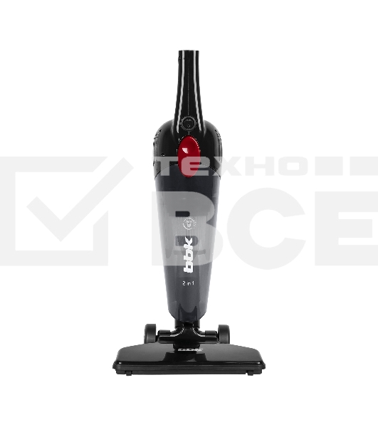 Пылесос вертикальный BBK BV2901 черный/красный, питание от сети, 170 Вт, уборка сухая, пылесборник 0.8 л