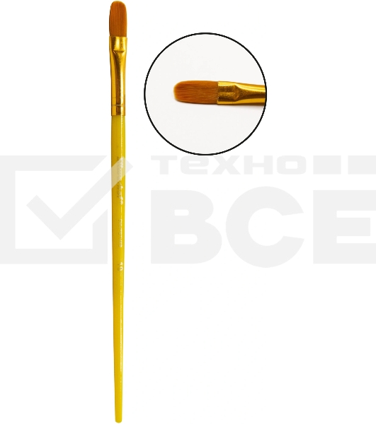 Набор кистей Silwerhof Color (набор 10шт) синтетика круглая №2,3/плоская №3,6,7,12/овальная №3,10