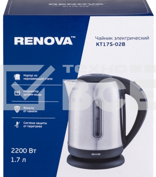 Чайник электрический Renova KT17S-02B