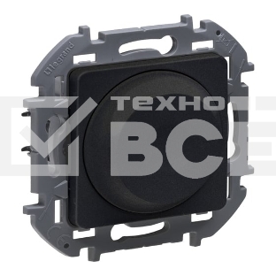 Светорегулятор поворотный Legrand без нейтрали, 300 Вт, антрацит