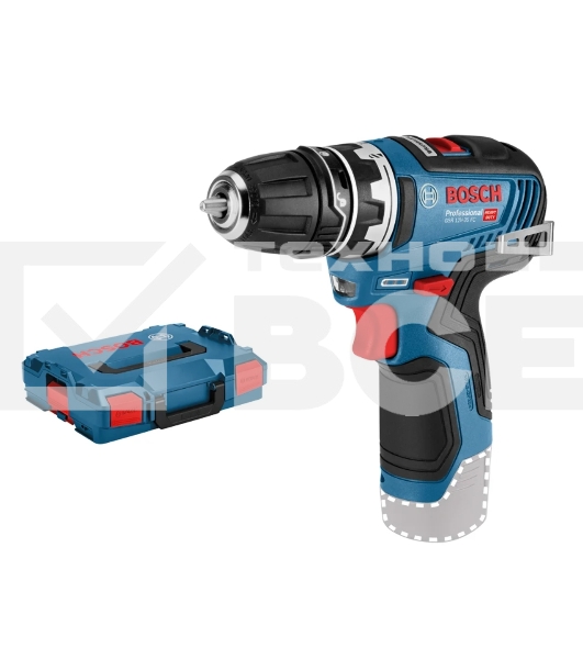 Дрель-шуруповерт Bosch GSR 12V-35 FC, Аккумуляторная, 12В, Без АКБ, Кейс
