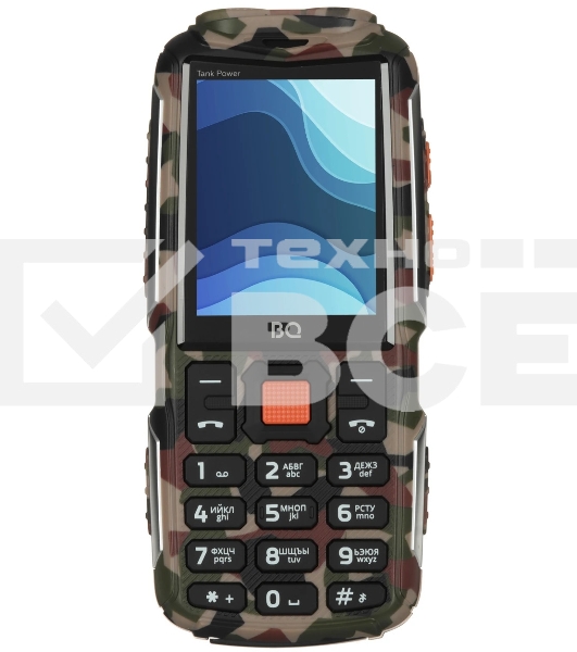 Мобильный телефон BQ 2430 Tank Power серебро/камуфляж
