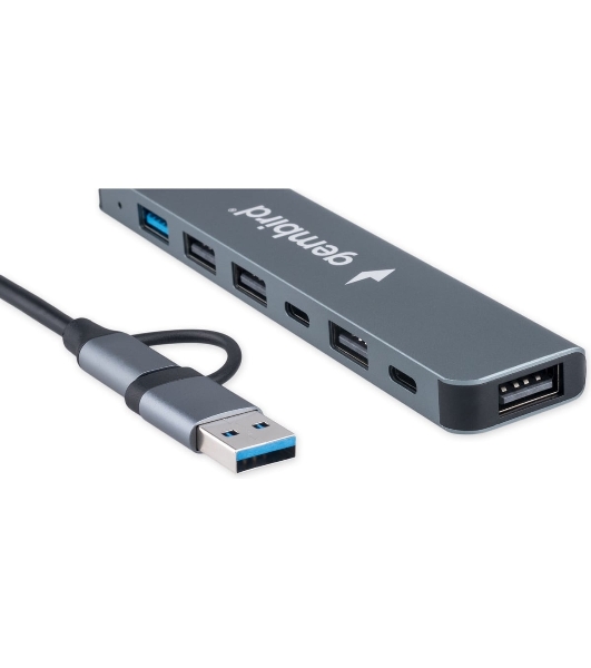USB-концентратор Gembird UHB-C445, USB/USB Type С, USB 3.0, 4хUSB 2.0, USB Type-C, USB