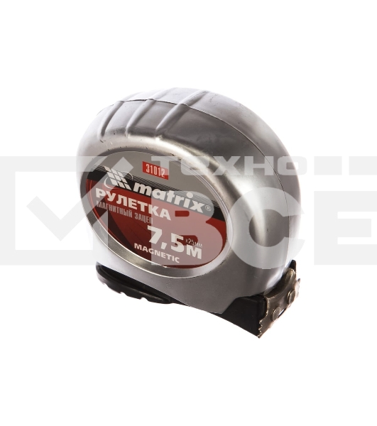 Рулетка MATRIX Magnetic, 7,5 м х 25 мм, магнитный зацеп 31012