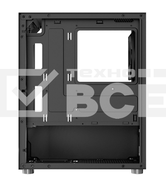 Компьютерный корпус Aerocool / Formula CS-111-G-BK-v1 (mATX, 0.5мм, стекло, USB 3.0 x1, USB 2.0 x2, 1x 12cm Black Fan)