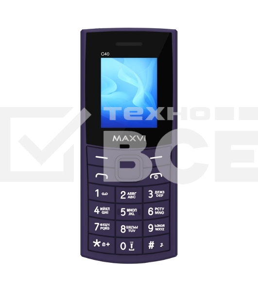 Мобильный телефон Maxvi C40 фиолетовый