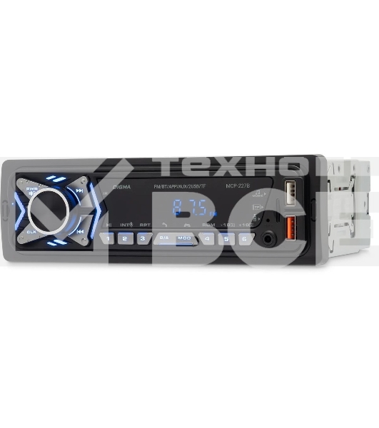 Автомагнитола Digma MCP-227B 1DIN 2x45Вт v5.0 USB 2.0 AUX 2 ПДУ
