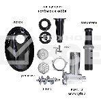 Мясорубка ECON ECO-1062MG 2000 Вт, 2,2 Кг/мин, реверс, черный с красным, фото2