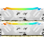 Оперативная память Kingston Fury Renegade, DDR5, 32GB (2x16GB), 6800MHz, CL36, с радиатором, RGB, белый, фото 1