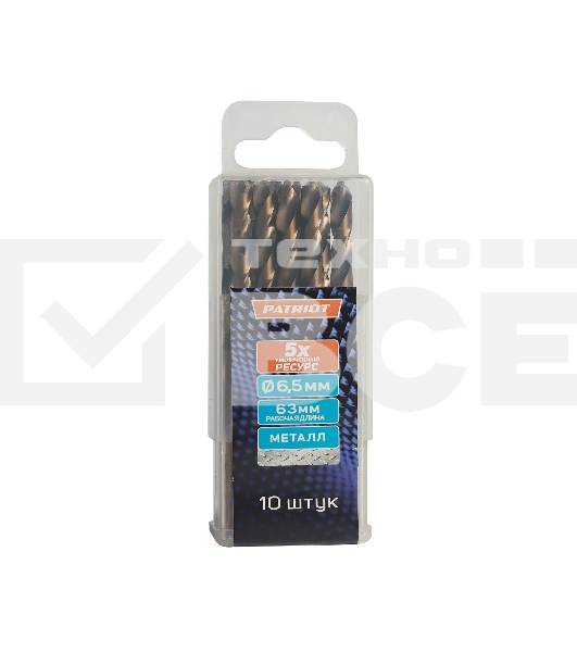 Сверло EDGE by PATRIOT по металлу 6,5 мм, упаковка 10шт