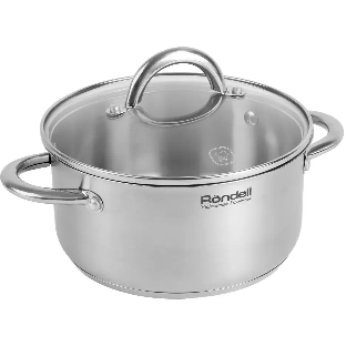 Кастрюля Rondell Point RDS-1310 2 л. d=18 см с крышкой, нержавеющая сталь 18/10