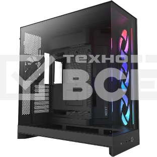 Компьютерный корпус без блока питания Case NZXT H9 Flow RGb (2025), Midi-Tower, TG, 3x140мм RGb + 1x120мм, 2xUSB-A 3.2 + 1xUSB-C 3.2, E-ATX, ATX, mATX, mITX черный