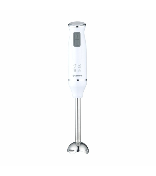 Блендер погружной Sakura SA-6265W белый, 800 Вт, 2 скорости, турбо