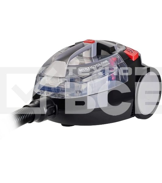 Пылесос Hyundai HYV-C3077 черный, 380/2000 Вт, уборка сухая, пылесборник контейнер 1.5 л