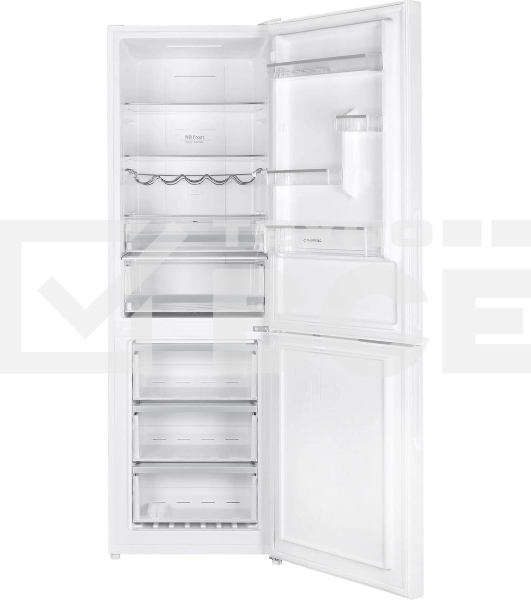 Холодильник Maunfeld MFF185NFW белый глянц. двухкамерный 211/104л морозилка снизу, No Frost