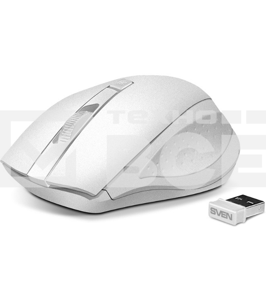Мышь беспроводная SVEN RX-325 белый, 1000 dpi, радиоканал, USB, кнопки - 4