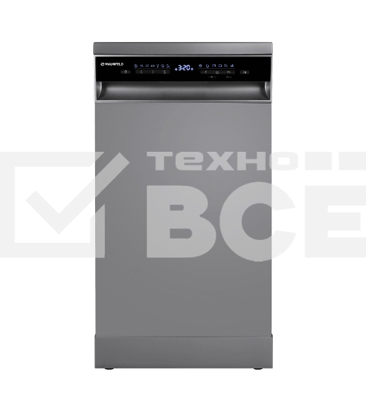 Посудомоечная машина Maunfeld MWF45331S, серебристый, 45 см, 10 компл., 49 дБ, класс A++