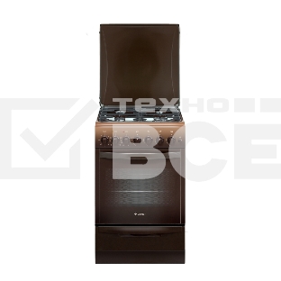 Плита комбинированная Gefest ПГЭ 5101-02 0001 коричневый, конфорок 4 шт, духовка 55 л, 50 см x 85 см x 58.5 см