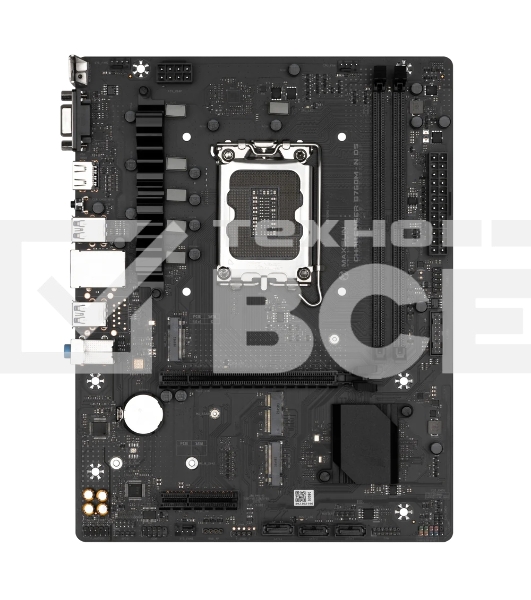 Материнская плата Maxsun Challenger B760M-N D5, LGA 1700, Intel B760, 2xDDR5, 3xSATA, 2xM.2, 1xPCIe 4.0 x16, 1xPCIe x4, 1xVGA, 1xHDMI, 1x 1Gb LAN, 2xUSB-A 2.0, 4xUSB-A 3.2 Gen 1, 5.1, mATX