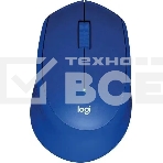 Мышь беспроводная Logitech M331 Silent Plus синий, 1000 dpi, радиоканал, USB, кнопки - 3, фото 1