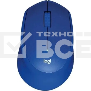 Мышь беспроводная Logitech M331 Silent Plus синий, 1000 dpi, радиоканал, USB, кнопки - 3