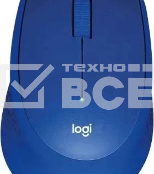 Мышь беспроводная Logitech M331 Silent Plus синий, 1000 dpi, радиоканал, USB, кнопки - 3