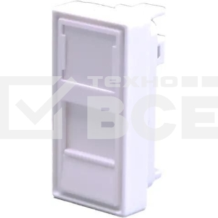 Панель Suprlan 10-0319-1, лицевая со шторкой 22.5x45, 1xKeystone ABS пластик, белый