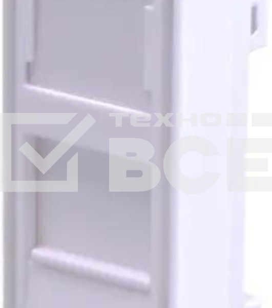 Панель Suprlan 10-0319-1, лицевая со шторкой 22.5x45, 1xKeystone ABS пластик, белый
