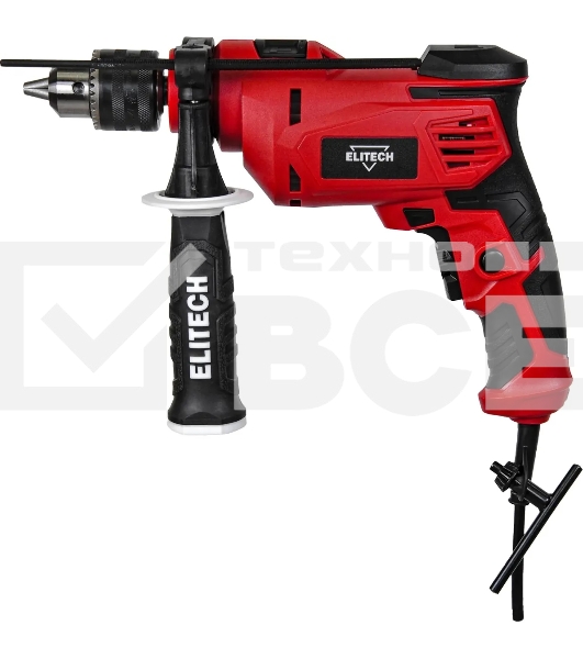 Дрель Elitech ДУ 060РЭ, 650 Вт, сетевая, ударная